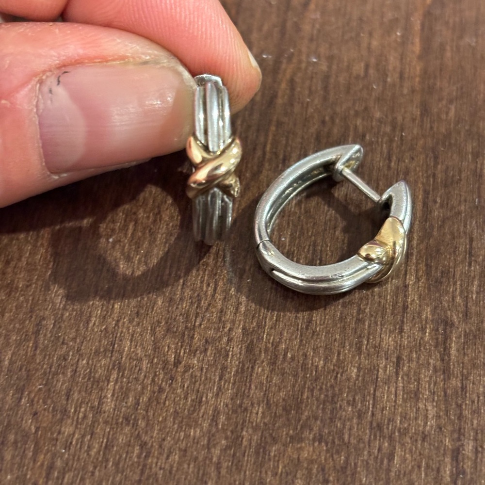 Sterling silver huggie earrings